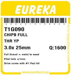 T1G090 - Chipboard Screw -T1G090_Label_T